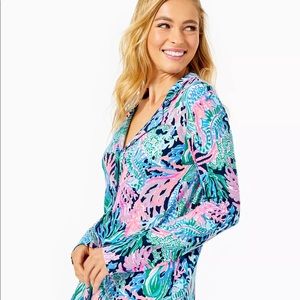 NWT Lilly Pulitzer Knit PJ Set in High Tide Navy